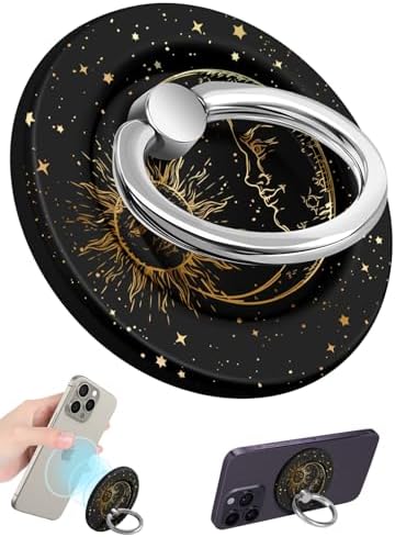 Magnetic Phone Grip Holder for i Phone – Adjustable Mag Safe-Compatible Finger Ring Stand with Fun Designs for Secure Selfies and Video Calls – Lightweight, Durable, and Removable Accessory to Elevate Your Smartphone Experience