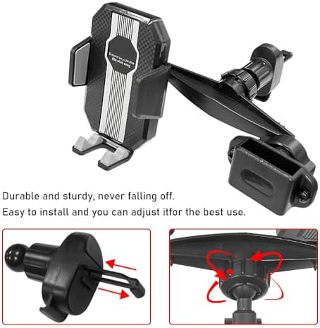 Ultimate 3-in-1 Car Phone Holder Mount with Enhanced Suction for Dashboard, Windshield, and Air Vent – Effortless Hands-Free Navigation & Universal Compatibility for All Smartphones Including i Phone Models