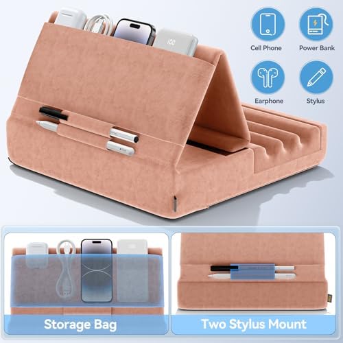 Revolutionize Your Tablet Experience with the KDD Foldable Pillow Holder – Ergonomic Lap & Bed Stand for i Pad Pro, Galaxy Tab, and E-Readers – Ultimate Comfort with Built-In Accessory Pocket & Stylus Mount – Lightweight, Durable Design for Effortless Portability and Posture Improvement