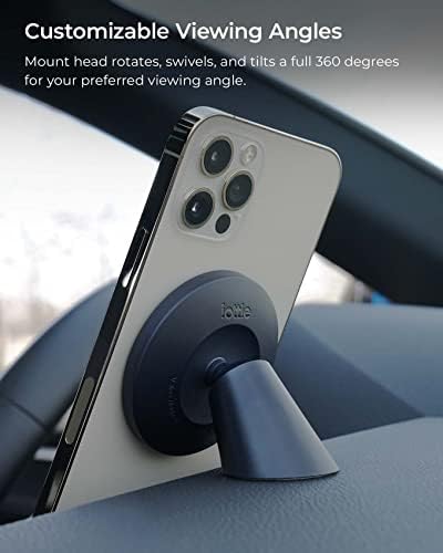 i Ottie Velox Magnetic Flush Car Mount for Mag Safe i Phones – Secure 360-Degree Rotating Dashboard Holder for i Phone 12, 13, 14, and 15 Series – Sleek Low-Profile Design for Effortless Navigation and Hands-Free Use