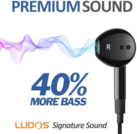 LUDOS FEROX USB-C Earbuds – Premium Wired Headphones for i Phone 16 & Samsung Galaxy Series, Featuring Exceptional Audio Clarity & Deep Bass, Ergonomically Designed for All-Day Comfort, Tangle-Free Cable for Streamlined Use, Supported by an Impressive 5-Year Warranty, Eye-Catching Vibrant Green Finish – Elevate Your Sound Experience for Music Lovers and Gamers Alike