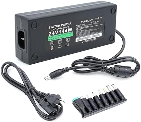 DIGISHUO 24 V 4 A High-Efficiency Power Supply Adapter – Premium AC to DC Transformer for LED Strip Lights and CCTV Cameras – Robust 96 W Switching Converter with Enhanced Safety Features and Global Compatibility