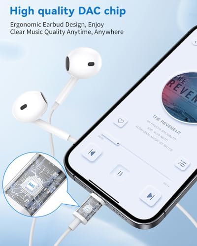 Premium Wired Earbuds for i Phone – Dual Pack High-Fidelity Noise-Canceling Headphones with Integrated Microphone & Effortless Volume Adjustment – Optimized Compatibility with i Phone 14/13/12/11/XR/XS/X/8/7/SE/Pro/Pro Max – Superior Sound Quality for Music and Calls – Featherweight, Robust Design Perfect for Daily Use and Active Lifestyles
