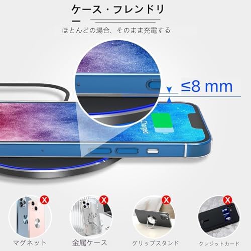 Ultra-Fast 10 W Wireless Charging Pad – Premium Multi-Device Charger for i Phone 14/13/12/11, Samsung Galaxy, Air Pods, and Huawei Mate – Sleek Anti-Slip Design with Safety Features for Home or Office Use