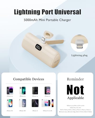 Ultra-Compact 5000 m Ah Mini Power Bank – 20 W Fast Charging Portable Charger for i Phone & Android – Lightweight Travel Essential with PD Compatibility & Smart Protection – Perfect for Short Trips, Camping, and Everyday Use