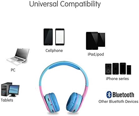 Vibrant Contixo KB-2600 Kids Bluetooth Headphones – Safe 85 d B Volume Limiting Over-Ear Design with Built-in Mic, FM Radio & Micro SD Slot – Portable Foldable Fun in Eye-Catching Green & Orange for Ultimate Audio Adventure