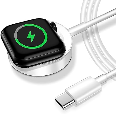 Revolutionary USB-C Magnetic Charging Cable for Apple Watch – High-Speed 6.6 FT Charging Solution Compatible with All Series Models Including Ultra2/Ultra/8/7/6/SE/SE2/5/4/3/2 – Elegant Black Design Ideal for Home and Office Use – Durable Smartwatch Charger for Optimal Performance and Convenience