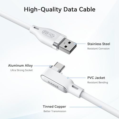 AMVR 16 FT High-Speed Link Cable for Meta Quest 3, 3 S, 2, Pro & Pico 4 – Ultra-Fast 5 Gbps USB-C Data Cable for PC Gaming & Steam VR – Unmatched Durability & Flexibility for Optimal VR Performance