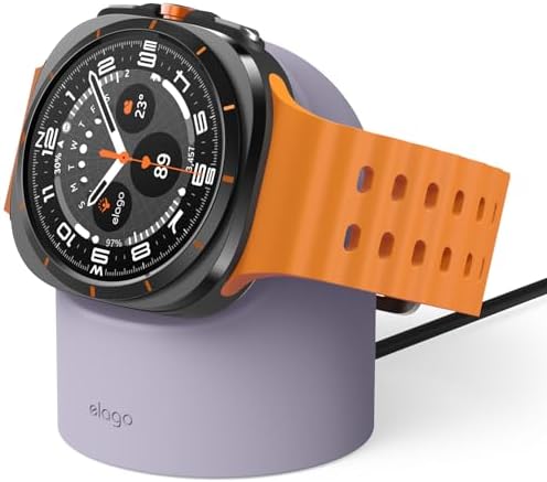 elago GW2 Smartwatch Charging Stand for Samsung Galaxy Watch 8/8 Classic, 7/Ultra, 6/6 Classic, 5/5 Pro – Stylish Desk Organizer with Enhanced Charging Speed (Cable Not Included) – Sleek White Design for Efficient Power Solution and Easy Accessibility