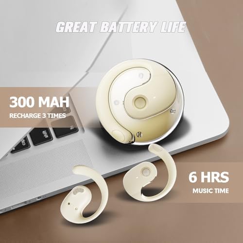 Transform Your Soundscape with Innovative Open Ear Wireless Bone Conduction Earbuds – Sweatproof Bluetooth Headphones for Active Lifestyles – Stay Engaged and Safe in Stylish Black Finish