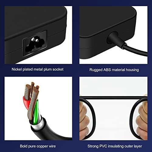 150 W TUF Gaming Laptop Charger for Asus TUF A15/A17 & ROG Strix G531/G731 – High-Efficiency Power Supply with Fast Charging Capability, Compatible with Zenbook Pro 14 Duo and More, Model ADP-150 CH B – Versatile 20 V 7.5 A Output, Includes AC Power Cord, Ideal for Gaming and Professional Use