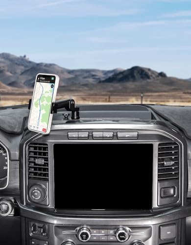 Elevate Your Ford F150 Driving Experience with JOYTUTUS Premium Aluminum Phone Holder Dash Mount (2021-2024) – Secure Vibration-Resistant Design for Enhanced Safety and Convenience – Effortless Tool-Free Installation and Sleek Aesthetic Integration