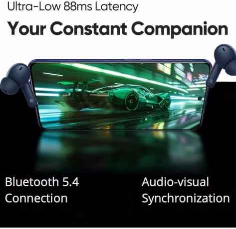 realme T110 AI ENC Noise Cancelling Wireless Earbuds – Ultra-Lightweight In-Ear Headphones with 10 mm Dynamic Bass for Heavy Sound, 38-Hour Playtime & Rapid Wireless Charging, Bluetooth 5.4 for Effortless Connectivity, IPX5 Waterproof for Active Lifestyles in Pop White – Ideal for Music Enthusiasts and Daily Commuters