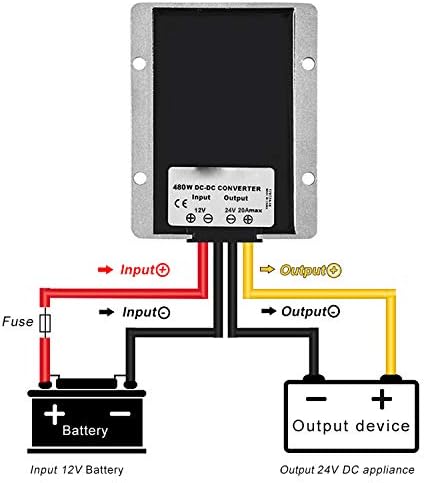 High-Efficiency DC/DC Voltage Booster – Transform 12 V to 48 V for Automotive and Marine Use, 5 A 240 W Power Supply Module, Compact Voltage Regulator with Overcurrent Protection for Enhanced Electrical Systems in Cars, Boats, and Trucks