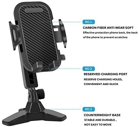 Desktop Universal 360° Tabletop Mobile Phone Holder Stand for Online Studies, Lectures, Insta Reels, Video Calls or Watching Movies – Enhanced Compatibility and Speed