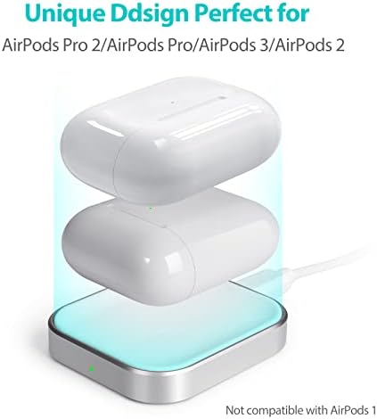 Premium Wireless Charging Station for Air Pods Pro & Compatible Models – Fast, Compact Power Hub with Overheat Protection – Sleek White Design for On-the-Go Convenience – Ideal for Travelers and Home Use – No Air Pods Included