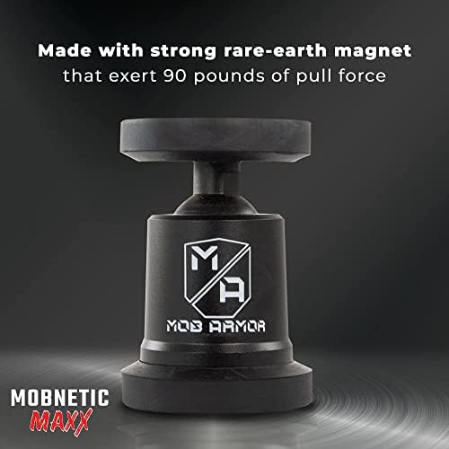 Mob Armor Mob Netic Maxx – Premium USA-Made Magnetic Phone Holder for Cars, Versatile 360° Rotation & 90° Tilt, Durable Aluminum Design, Perfect for i Phone & Android Devices – Enhance Your Driving Safety and Convenience