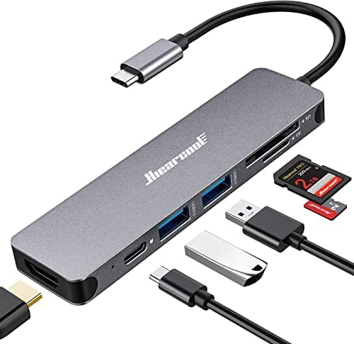 Unlock Seamless Connectivity with the Hiearcool 7-in-1 USB C Hub Adapter – High-Speed USB 3.0, 4 K HDMI Output, and 100 W Power Delivery for Mac Book Pro and Type C Devices – Your Ultimate Multi-Port Solution for Enhanced Productivity and Effortless Data Transfer