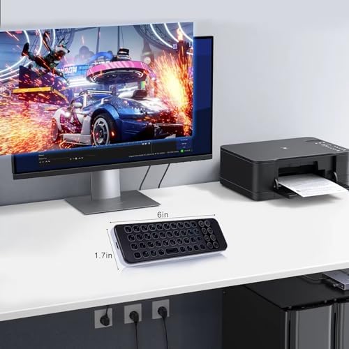 Experience Unmatched Control with the i Pazz Port Mini Bluetooth Keyboard – Portable Handheld QWERTY Design with Backlit Keys for Effortless Navigation on Fire TV Stick 4 K Max, HTPC, and IPTV – Rechargeable and Ergonomically Crafted for Ultimate Comfort and Compatibility