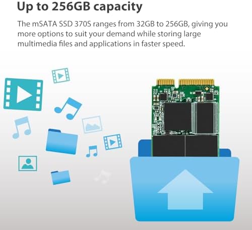 Elevate Your Computing Experience with Transcend 64 GB m SATA SSD – Ultra-Fast SATA III Solid State Drive for Ultrabooks, Desktops, and Tablets – Achieve Lightning Speeds Up to 530 MB/s with Reliable DRAM Cache & MLC Technology for Exceptional Performance and Seamless Compatibility