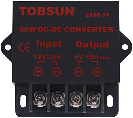 2-Pack 5 A DC-DC Power Converter Module – High-Efficiency Step-Down Regulator to 5 V from 12 V/24 V for Seamless Electronic Integration, 25 W Output for LED Strips and Microcontrollers