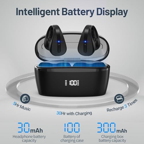 S600 Open Ear Clip Bluetooth Headphones – Ultimate Wireless Outdoor Earbuds for Active Lifestyles with Open-Ear Comfort and Environmental Awareness – Lightweight, Sweat-Resistant Design Perfect for Running, Cycling, and Hiking Adventures
