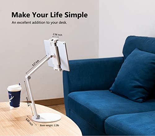 Premium Multi-Angle Adjustable Tablet Stand for 4.7”-13” Devices – Perfectly Fits i Pad Pro 11/12.9, Mini, and Air – Enhanced Stability with Sleek Black Aesthetic – Ideal for Remote Work, Streaming, and Video Conferencing