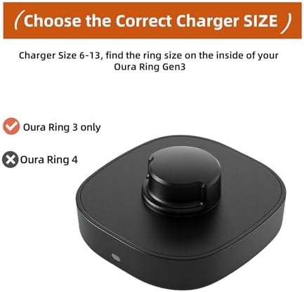 Oura Ring Gen3 Compatible Fast Charging Dock – Size 8 USB-C Station for Optimal Smart Ring Performance – Rapid Power Boost and Sleek Design for Wellness Tracking Convenience