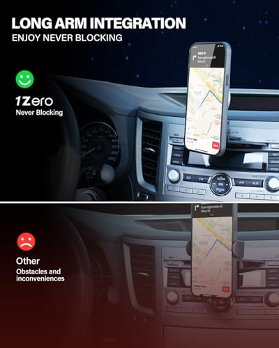1Zero for MagSafe CD Car Mount Charger, Ultra Magnetic Phone Holder for CD Slot Charging, Fast Wireless Car Charger Mount Fit for iPhone 16 15 14 13 12 Pro Max Plus Mini, Gifts for Men Women – Enhanced Compatibility and Speed