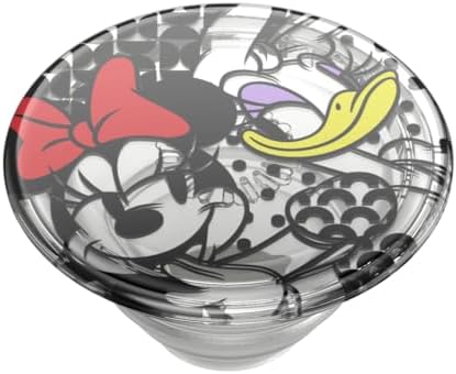 Minnie & Daisy Pop Socket Phone Grip with Versatile Kickstand – Stylish Adhesive Cell Phone Holder for One-Handed Use – Universal Compatibility with i Phone, Samsung & More – Swappable Design for Customization and Wireless Charging Friendly – Anti-Drop Technology for Enhanced Security – Perfect for On-the-Go Users
