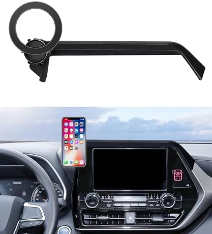 Car Phone Holder for Toyota Highlander 2020-2025 Accessories 8-Inch Screen Fixed Clip, 360° Rotation Phone Mount Compatible with MagSafe,Cell Phone Holder That Does Not Affect Air Vent – Enhanced Compatibility and Speed