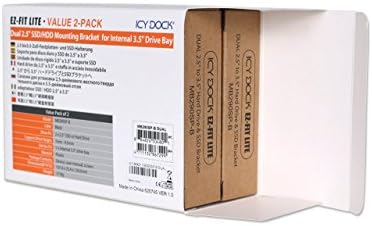 Upgrade Your Storage Efficiency with the ICY DOCK EZ-Fit PRO MB082 SP | Tool-Less 2 Bay Metal SSD Mounting Bracket for 2.5-Inch SSDs in 3.5-Inch Drive Bays | Fast Installation & Durable Design for Enhanced Compatibility and Cooling Performance
