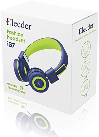 ELECDER i37 Foldable Kids Headphones – Lightweight, Adjustable On-Ear Wired Headphones in Vibrant Peach/Purple for School, Travel & Home Learning – Perfect Audio Companion for Young Learners & Teens with Comfortable Fit and Universal Device Compatibility