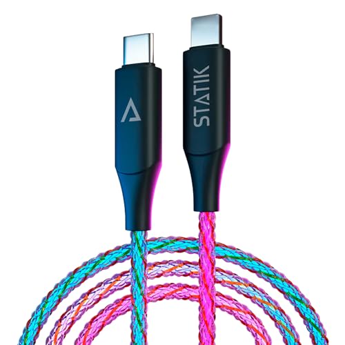 Durable 10 FT USB C Charging Cable for Apple Devices – Statik Durabraid 27 W Fast Charger for i Phone 14 Pro Max, High-Speed Data Transfer with Premium Nylon Braided Design, Enhanced Flexibility and Longevity for Everyday Use
