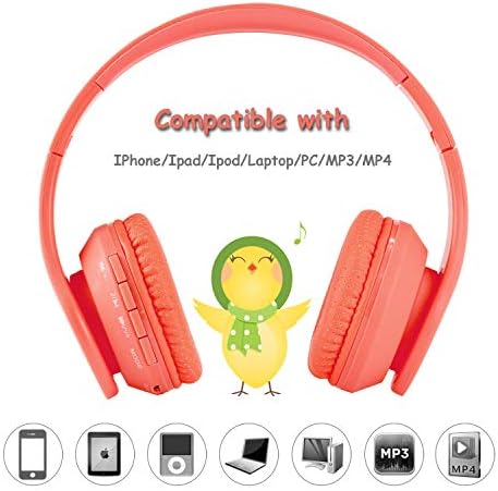 Vibrant Purple Bluetooth Headphones for Kids – Ultimate 60-Hour Playtime, Safe Volume Limiting, Foldable Over-Ear Design, Microphone & AUX Input – Perfect Wireless Headset for School, Home, and Travel Fun
