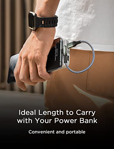 AINOPE Right Angle USB C Cable – 2-Pack (10 ft + 10 ft) Fast Charging 3.1 A Nylon Braided Charger for Enhanced Device Compatibility, Ideal for Gaming and Multitasking, Durable Black Design