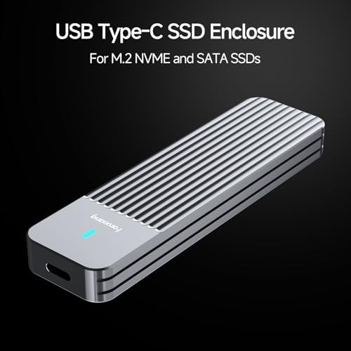 Ultra-Fast 10 Gbps USB 3.2 Gen 2 SSD Enclosure for M.2 NVME/SATA Drives – Versatile External Adapter for 2230/2242/2260/2280 SSDs, MD87 Model with Enhanced Durability & Easy Setup – Perfect for Tech Enthusiasts & Professionals Seeking High-Speed Data Transfer Solutions