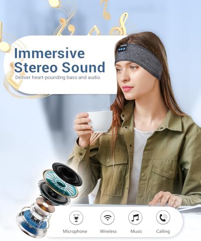 Perytong Wireless Bluetooth Sports Headband Headphones – Ultimate Comfort & Crystal-Clear Sound for Sleep, Yoga & Jogging – Perfect for Insomnia Relief, Meditation, and Easy Device Pairing