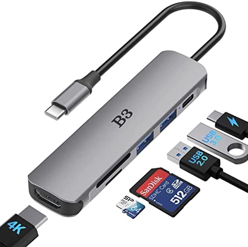 Maximize Your Device Connectivity with Our 7-in-1 USB C Hub to HDMI Adapter – High-Speed Multi-Port Dongle for Mac Book Pro, i Pad Pro, Surface & More – 4 K HDMI Output, 100 W Power Delivery, USB 3.0/2.0, SD/TF Card Readers for Effortless Data Transfer and Enhanced Productivity – Ideal for Professionals & Creatives Seeking Reliable Performance and Seamless Multi-Device Integration