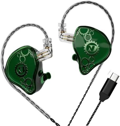 ND Venus High-Fidelity In-Ear Monitor Headphones – Premium Wired Earbuds Featuring 10 mm Dual Magnetic Drivers for Superior Audio Clarity – Ergonomically Designed for Comfort with Detachable Cable and Integrated Mic – Ideal for Gamers and Audiophiles – Versatile 3.5 mm Compatibility for Seamless Sound Connection – Perfect for Extended Listening and Immersive Gaming Experiences