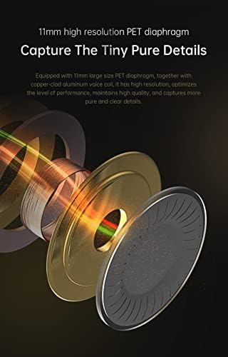 FEDAI X1 Premium Wired Earbuds with Microphone – High-Fidelity In-Ear Monitors for Gaming & Sports – Comfortable Earfins for Optimal Fit, Crystal Clear Sound, 3.5 mm Compatibility for PC and Mobile – Stylish Blue Design Perfect for Daily Use