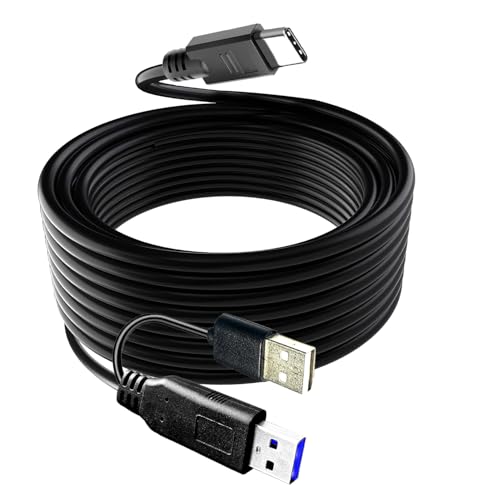 YOTETION 50 FT USB A to USB C 3.0 High-Speed Cable for Seamless Data Transfer – Versatile Compatibility with i Phone 15, Samsung Galaxy S21/S20, i Pad Mini 6, Nintendo Switch, and PS5 Controllers – Durable Design with 5 Gbps Transfer Rates for Enhanced Performance and Flexibility