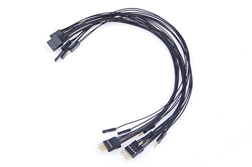 Premium 22 AWG Motherboard Extension Cable Set with Gold-Plated Plugs – 11-Inch High-Performance Cables for Enhanced PC Connectivity, Featuring Six Essential Connectors: Power, LED, HDD LED, Power SW, Reset SW, and HD Audio – Ideal for Streamlined Cable Management and Superior Signal Integrity in Any Computer Build
