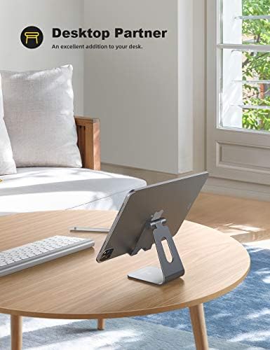 Versatile Multi-Angle Adjustable Tablet Dock for Enhanced Viewing – Premium Cradle Stand Compatible with i Pad Pro, Galaxy Tab, Fire HD & More – Perfect for Work, Entertainment, and Video Conferencing – Lightweight, Sturdy Design with Modern Aesthetic for Home or Office Use