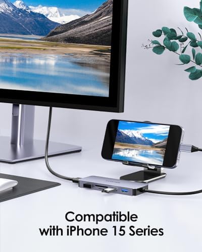 Unleash Your Mac’s Potential with the LENTION USB C Hub – 4 K HDMI, Triple USB 3.0 Ports & Dual SD/Micro SD Readers for Effortless Connectivity and High-Speed Transfers – Perfect for 2023-2016 Mac Book Pro, New Mac Air & Surface Devices – Space Gray Design for Ultimate Style and Portability