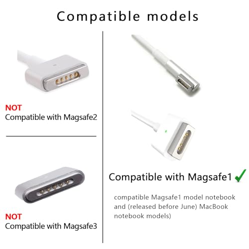 Upgrade Your Mac Book Power Supply with the 60 W L-Tip Magnetic Charging Cable – Perfectly Designed for Pre-June 2012 Models, 1.8 m Length for Optimal Flexibility and Durability, Effortless Connection and Enhanced Charging Efficiency