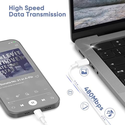 Enhanced Speed and Versatility: Dual-Pack Fast Charging i Phone Charger with 6 FT USB-C to Lightning Cable – Compatible with i Phone 14 Pro Max, 14 Plus, 13 Pro, 12 Mini, 11, XS, XR, X & i Pad – Efficient Power Delivery for Home and Travel