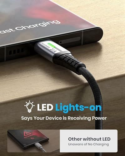 Experience the Ultimate Charging Convenience with INIU’s 5-Pack USB-C Fast Charging Cables – 1.6 FT, 3.3 FT (2), and 6.6 FT (2) for Versatile Use – High-Speed 3.1 A Type C Charger Cords Compatible with i Phone 16, 15, Samsung Galaxy S21, S20, S10, A14, Note 10, LG Pixel 9 & 8 – Durable Nylon Design for Long-Lasting Performance and Tangle-Free Operation – Perfect for Home, Office, and On-the-Go Charging Solutions