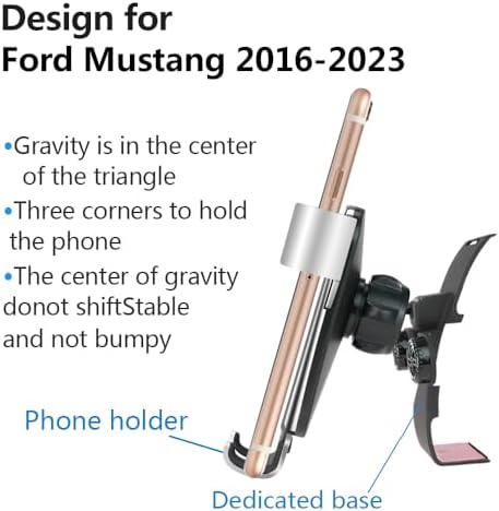 Ultimate Ford Mustang 2024-2025 Phone Holder: Premium Gravity Cradle for Eco Boost GT Dark Horse Coupe – Sleek, Secure, and Seamless Smartphone Integration for Navigation and Entertainment – Universal Compatibility with Quick Installation and Built-in Cable Management