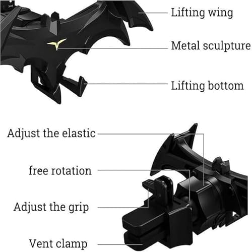 Revolutionary Bat Wings Car Phone Holder – Universal Air Vent Mount with Mechanical Wings for Ultimate Smartphone Stability and Safety While Driving